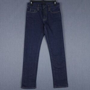 Uniqlo‎ Kaihara Selvedge Jeans Mens 28x32 (Fits 28x31) Blue Slim Straight Denim